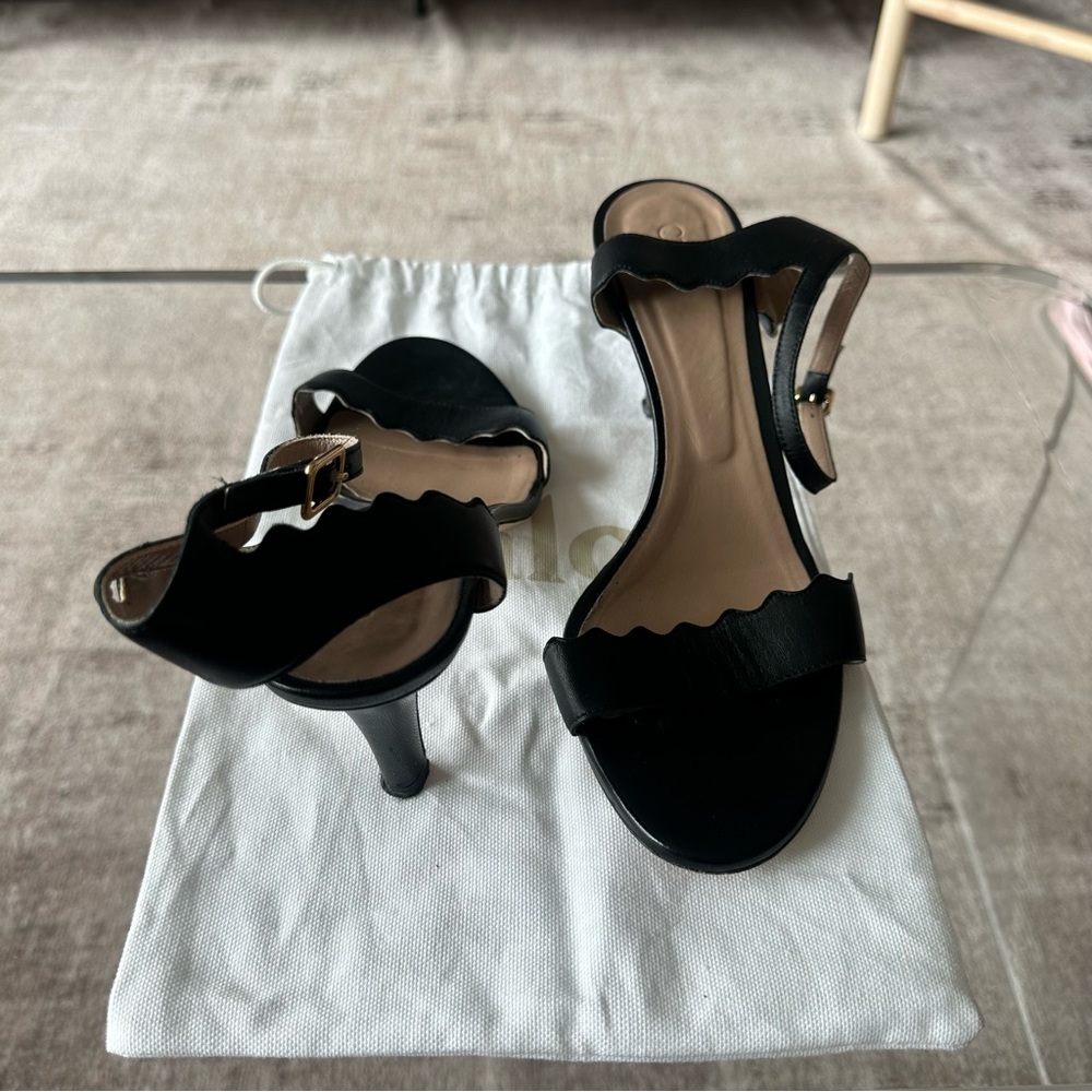 Chloe Black Heels with Elegant Ankle Strap